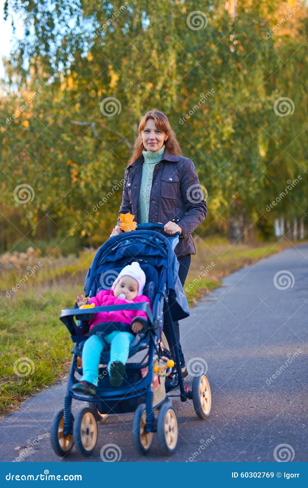 baby girl in stroller