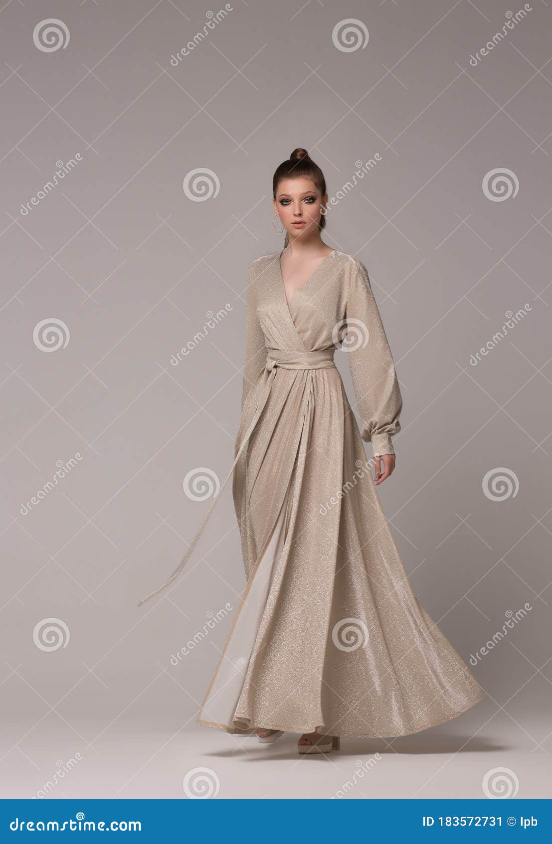 Beautiful girl posing in evening dress Full length portrait of - stock  photo 173264 | Crushpixel