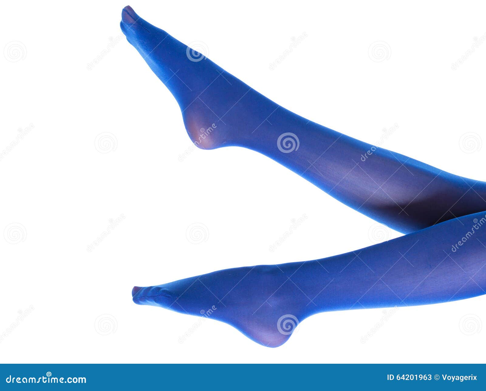 Woman Long Legs and Blue Stockings Isolated Stock Image - Image of ...