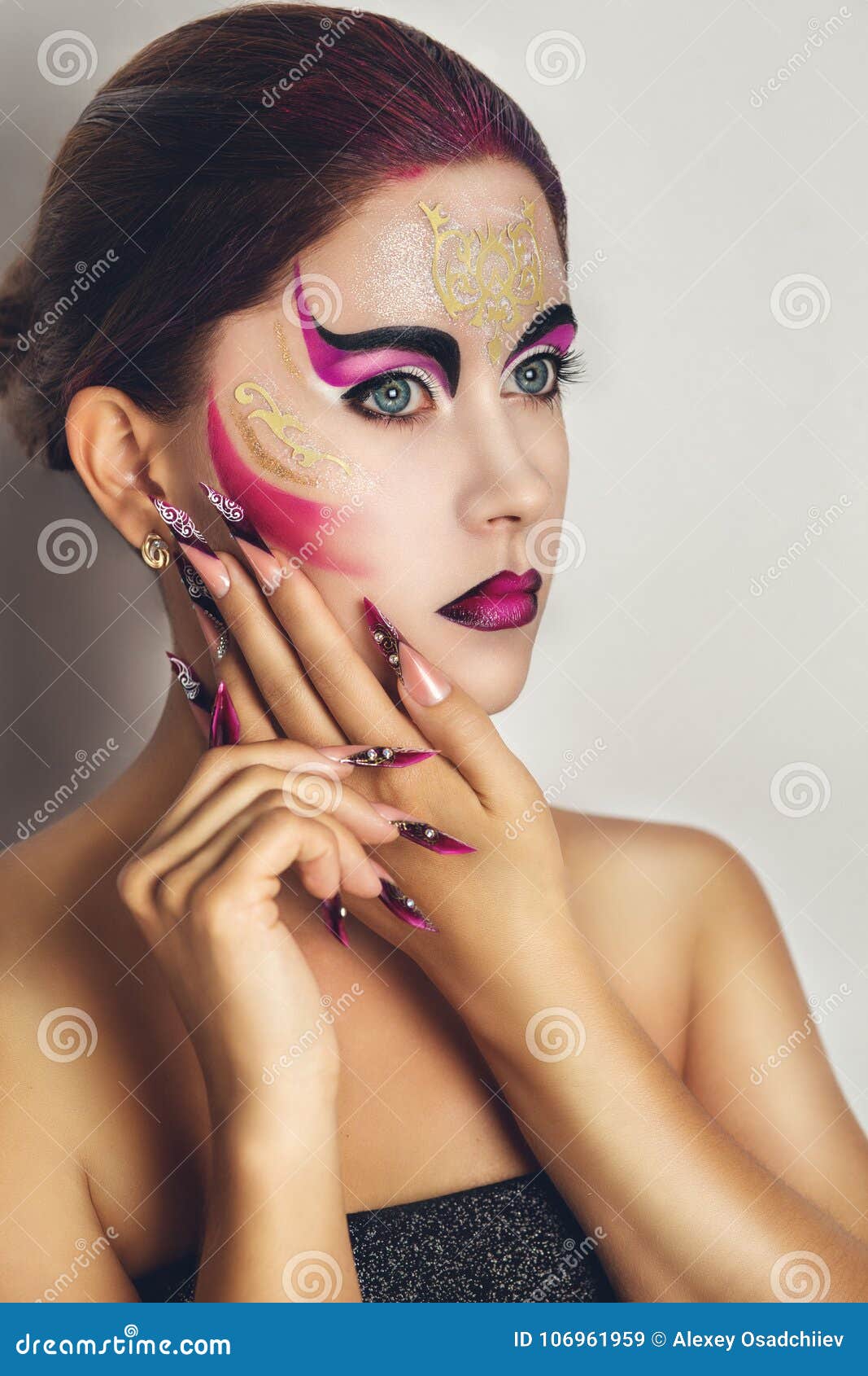 Woman long nails stock image. Image of finger, model - 106961959