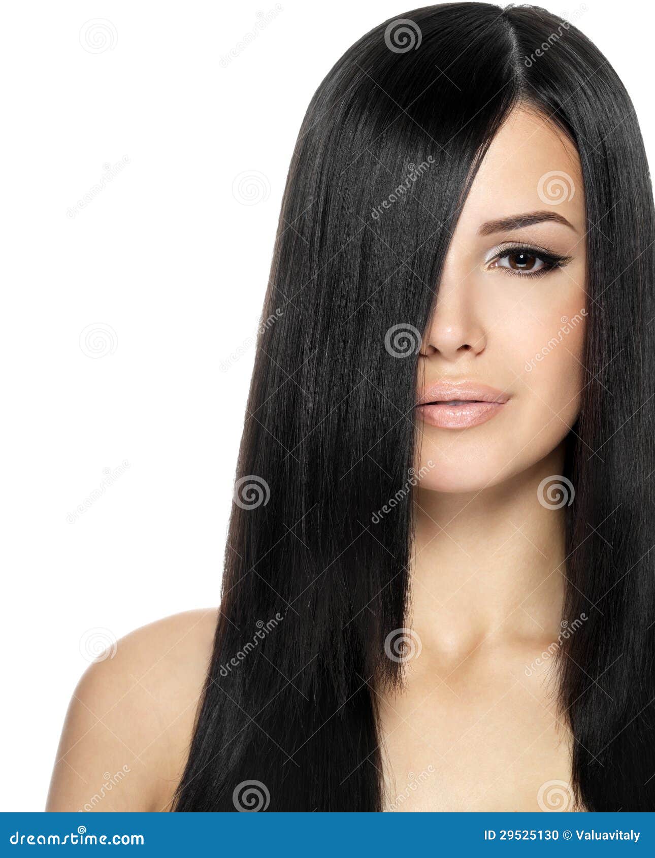 Woman with Long Straight Hair Stock Photo - Image of model, girl: 29525130
