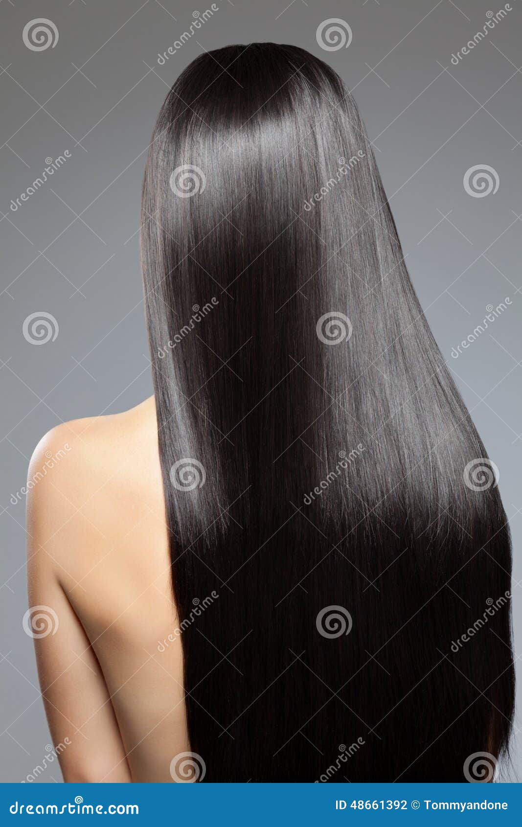 Woman With Long Straight Shiny Hair Stock Photo - Image of 