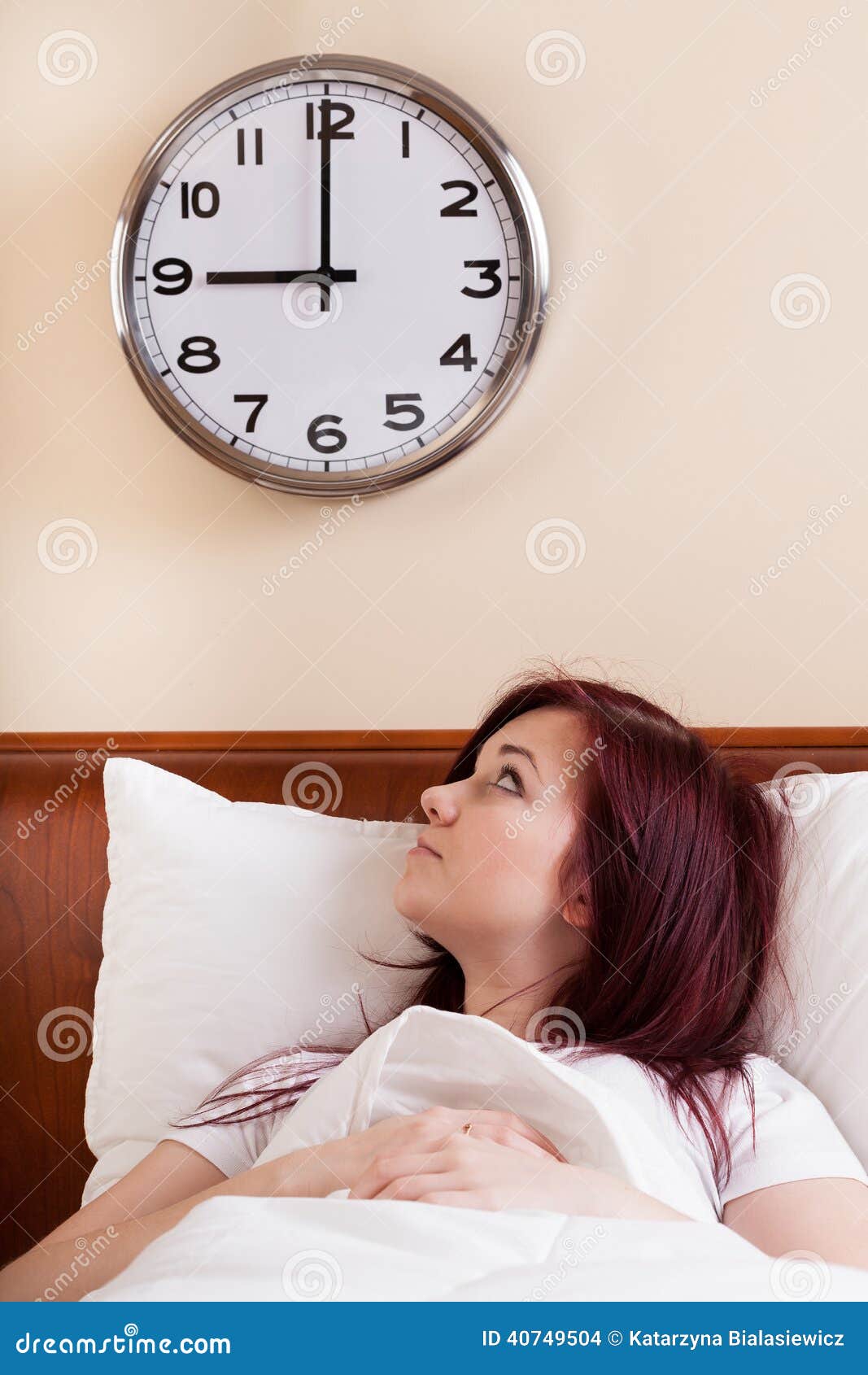 Woman looking at clock stock photo. Image of lifestyle 40749504