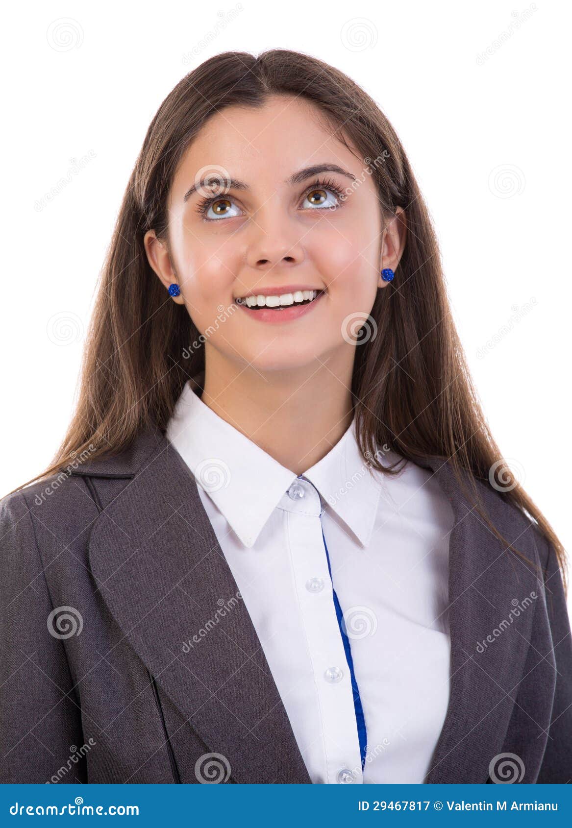 Woman looking up stock image. Image of executive, attractive - 29467817