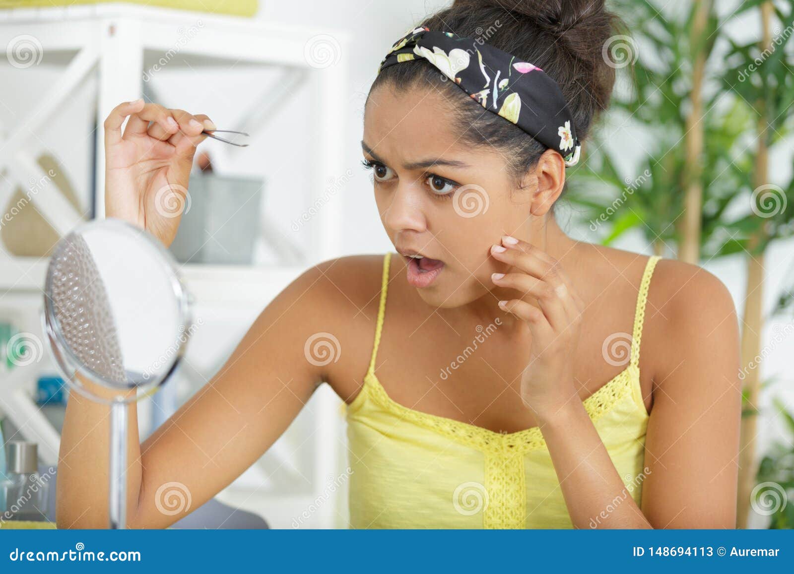 Woman Losing Hair on Hairbrush Stock Image Image of fall, girl 148694113