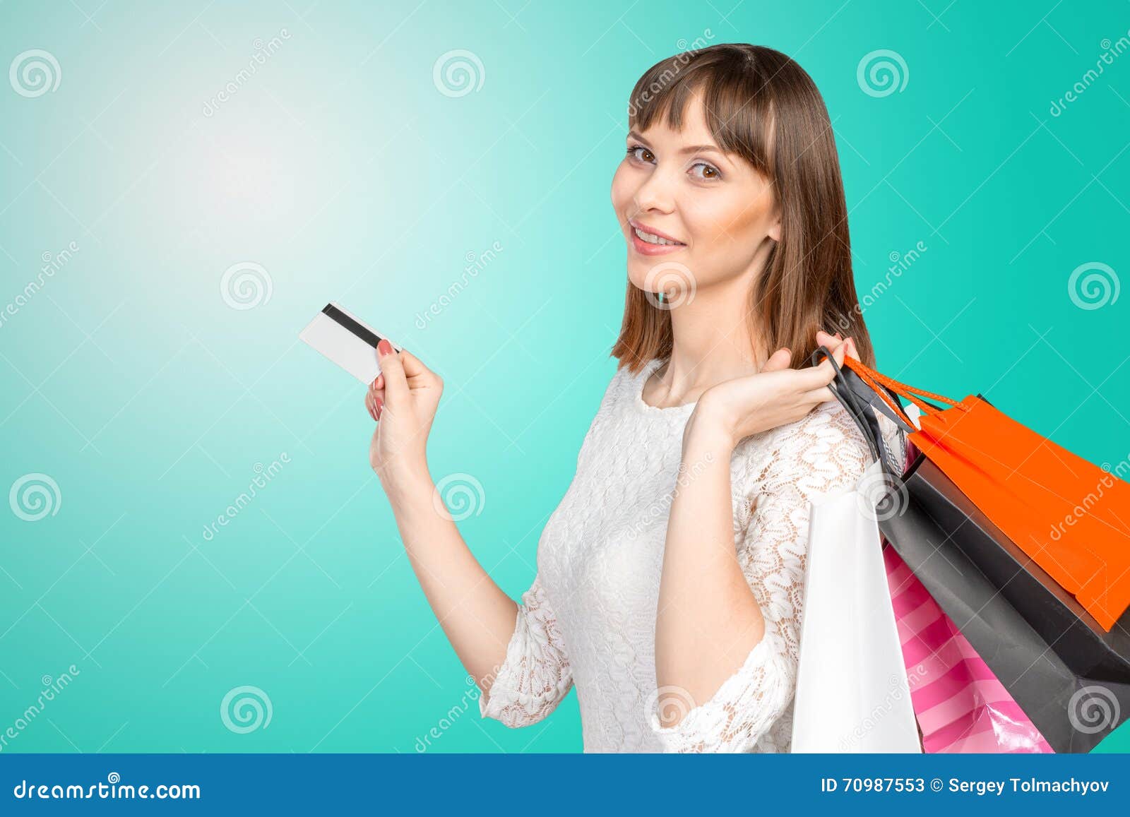 Woman with a Lot of Shopping Bags Stock Image - Image of model ...