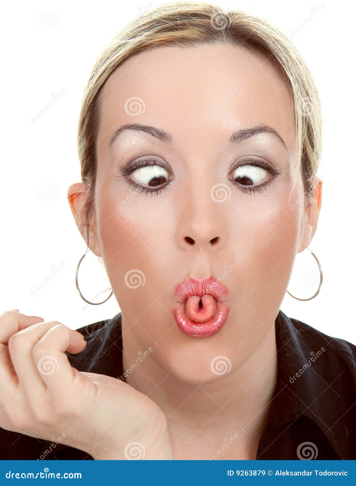 Woman Make A Funny Face Stock Image Image Of Mature Depression