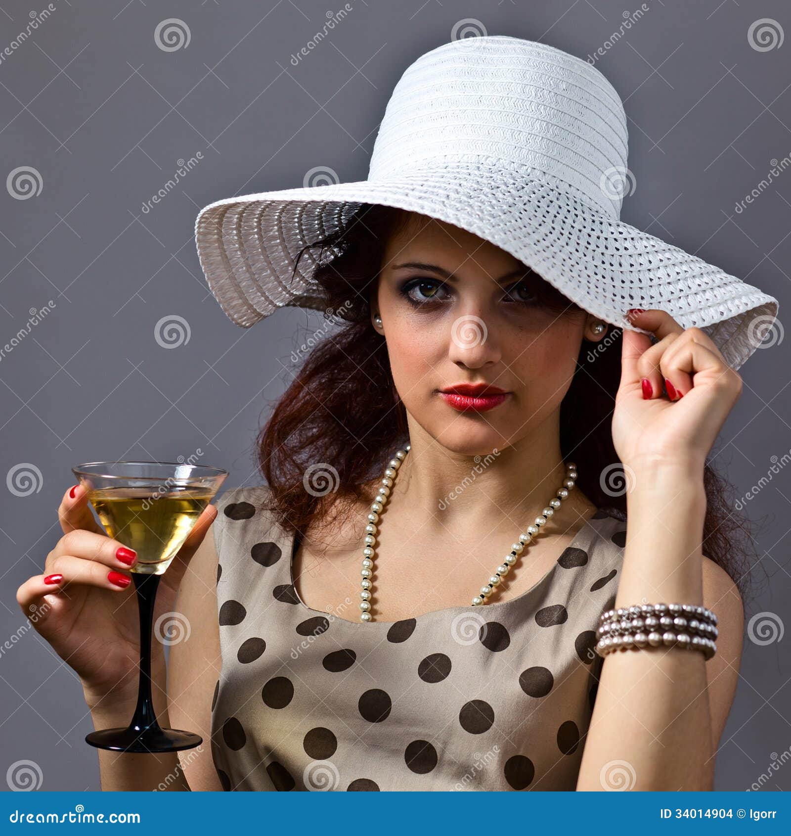 Woman with martini stock photo. Image of model, pretty - 34014904