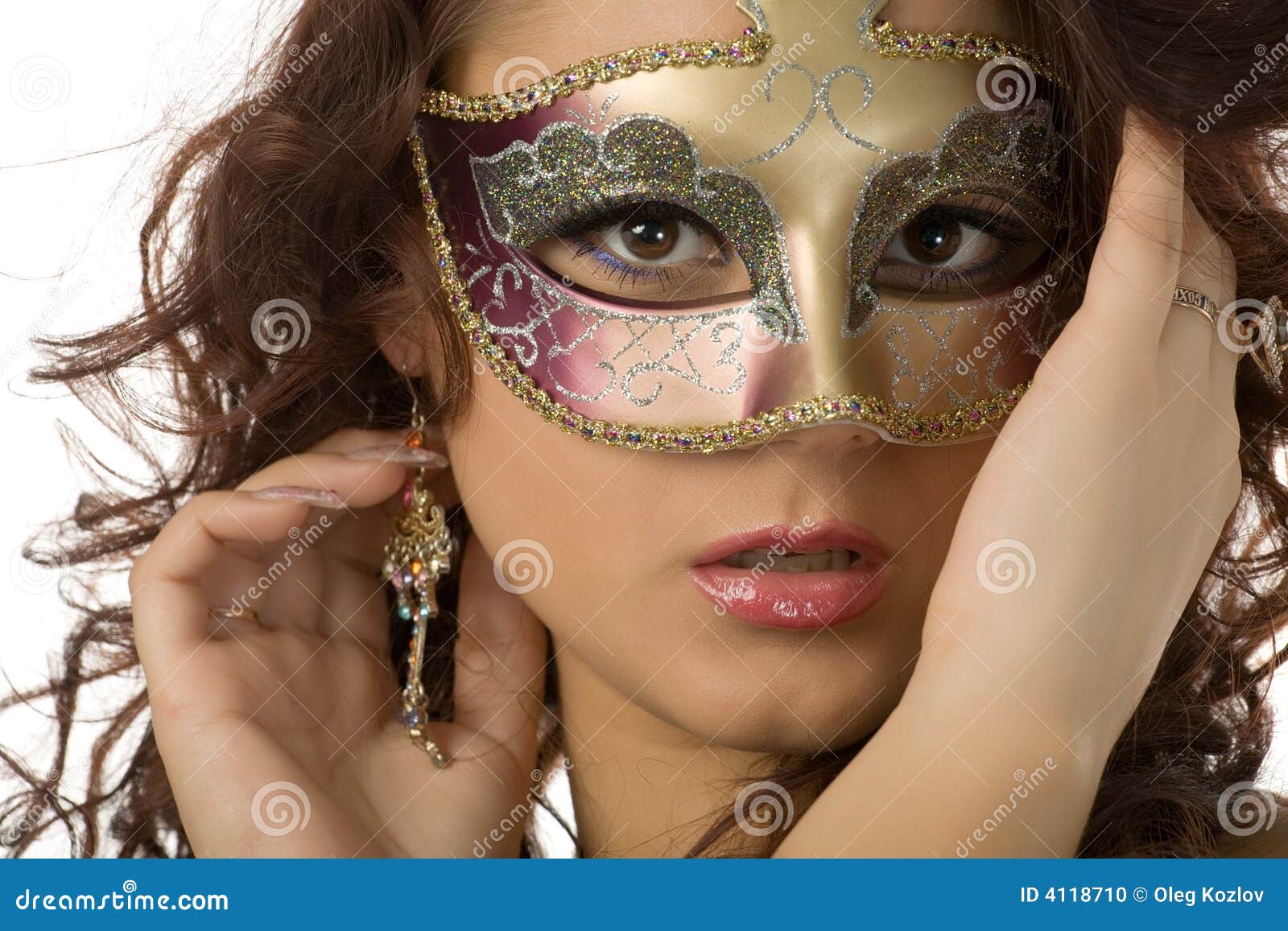 Woman in the mask stock photo. Image of eyes, portrait 4118710