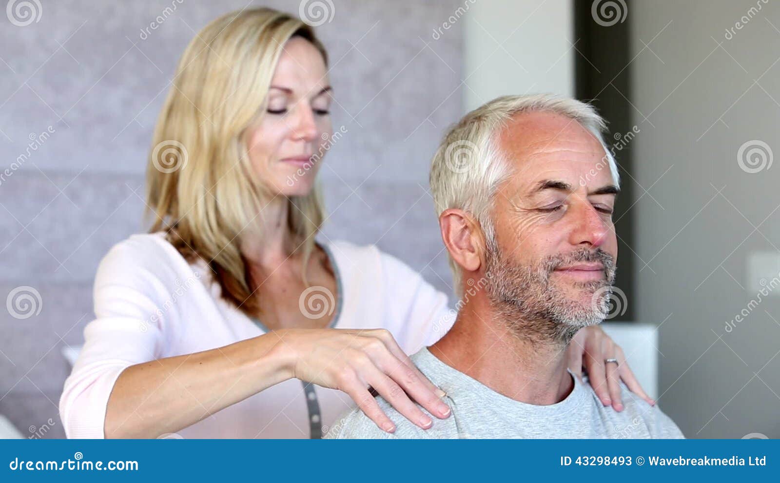 Woman Massaging Her Husband Stock Footage and Videos pic