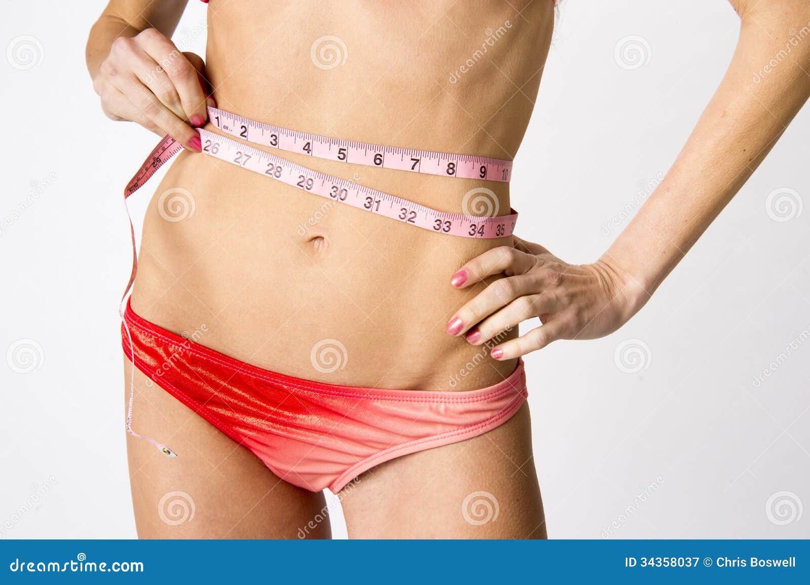 Female Body Measurement Tape Stock Photo 57150043