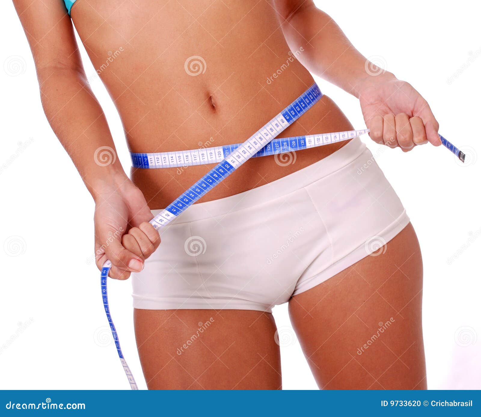 woman measuring waist