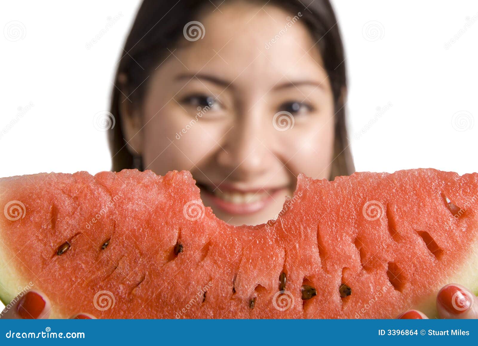 Woman with melon stock photo. Image of holding, vitamins 3396864