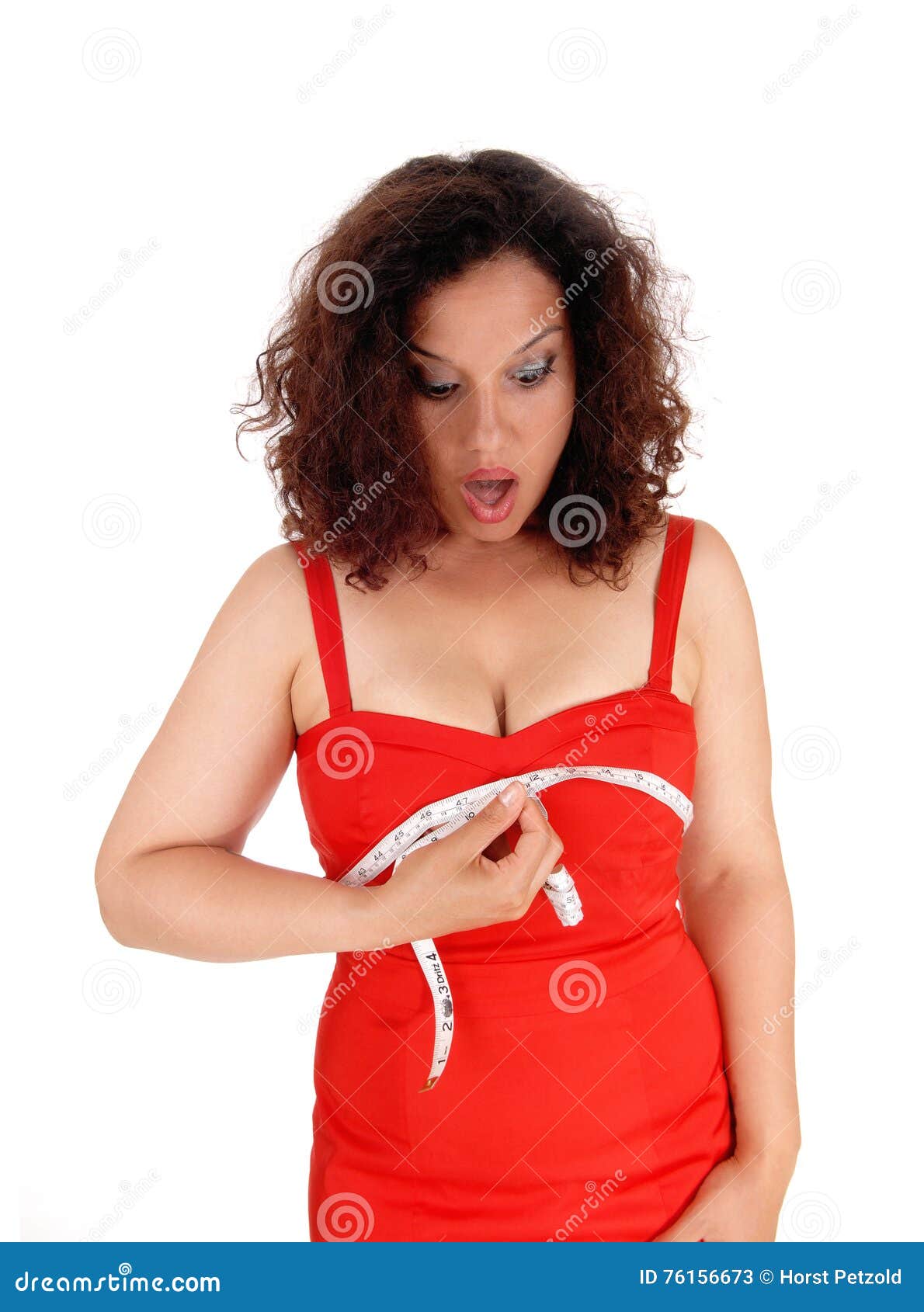 https://thumbs.dreamstime.com/z/woman-messaging-her-breast-lovely-young-standing-s-red-dress-measuring-breasts-very-surprised-isolated-white-76156673.jpg