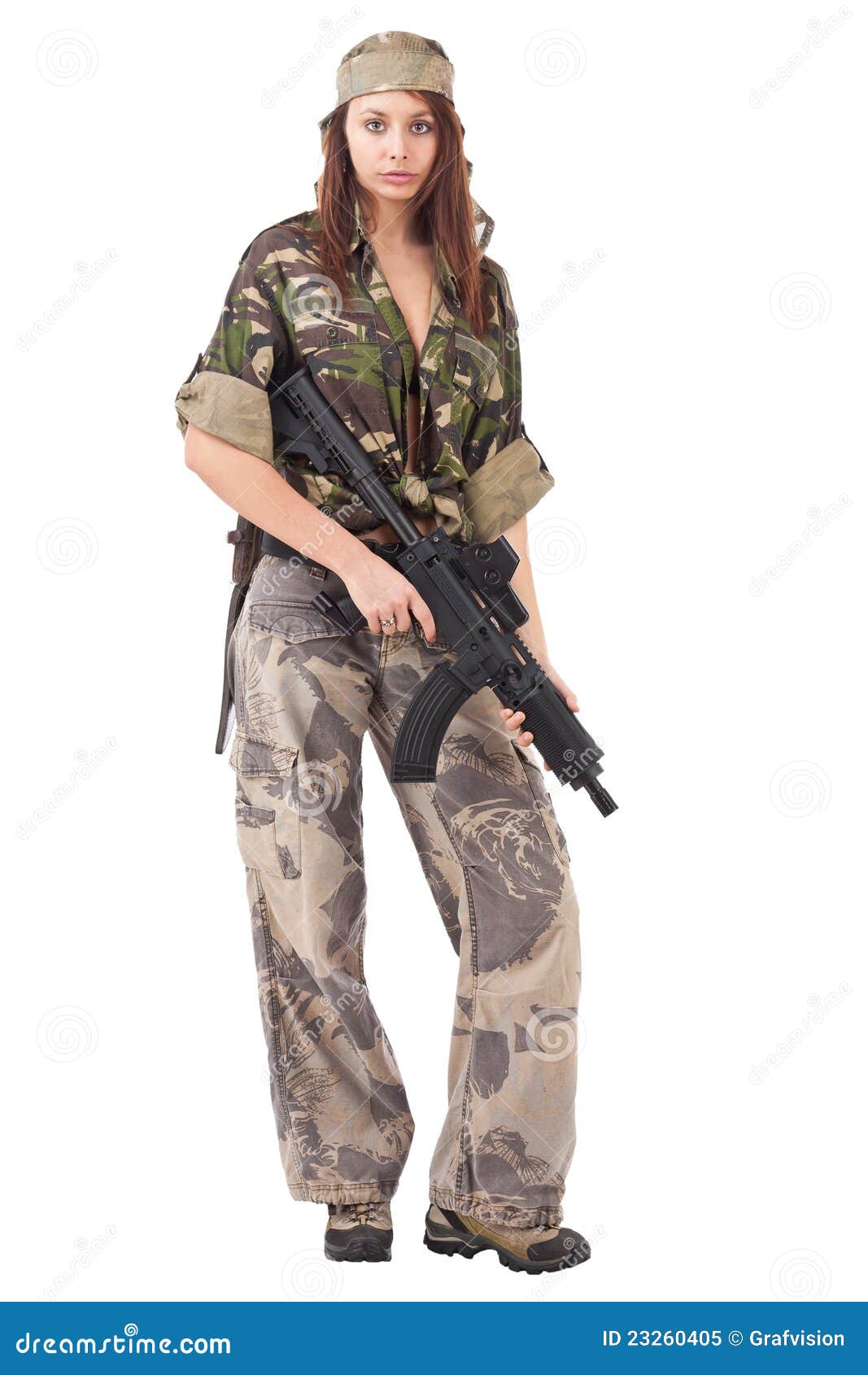 Woman In Military Uniform Royalty Free Stock Photo Image 23260405