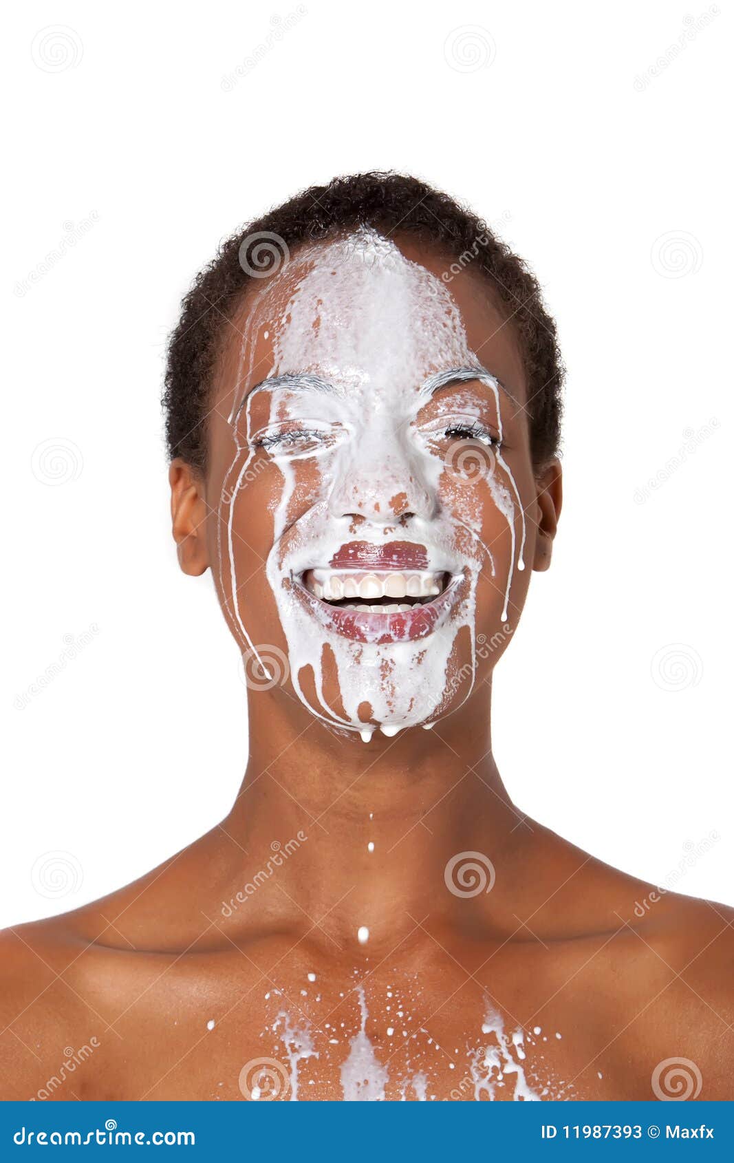 Woman with milk stock image. Image of smile, female, drip 