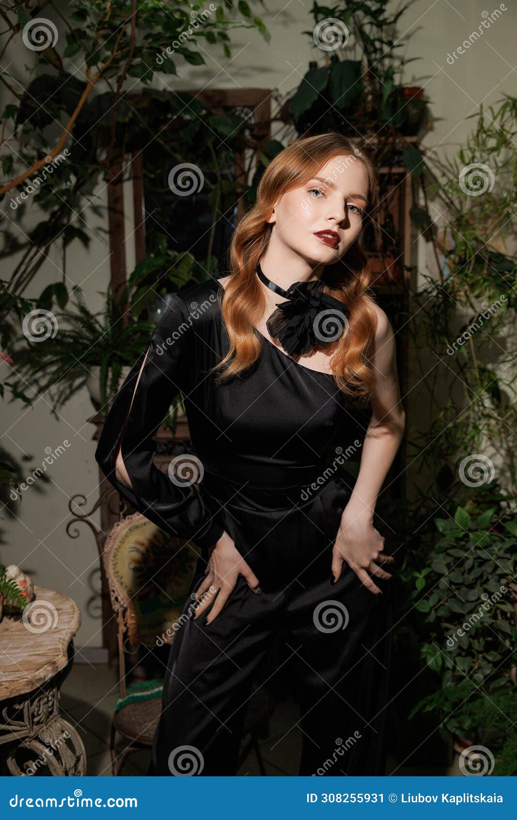 Woman in jumpsuit posing Stock Photo by ©sanneberg 164914228