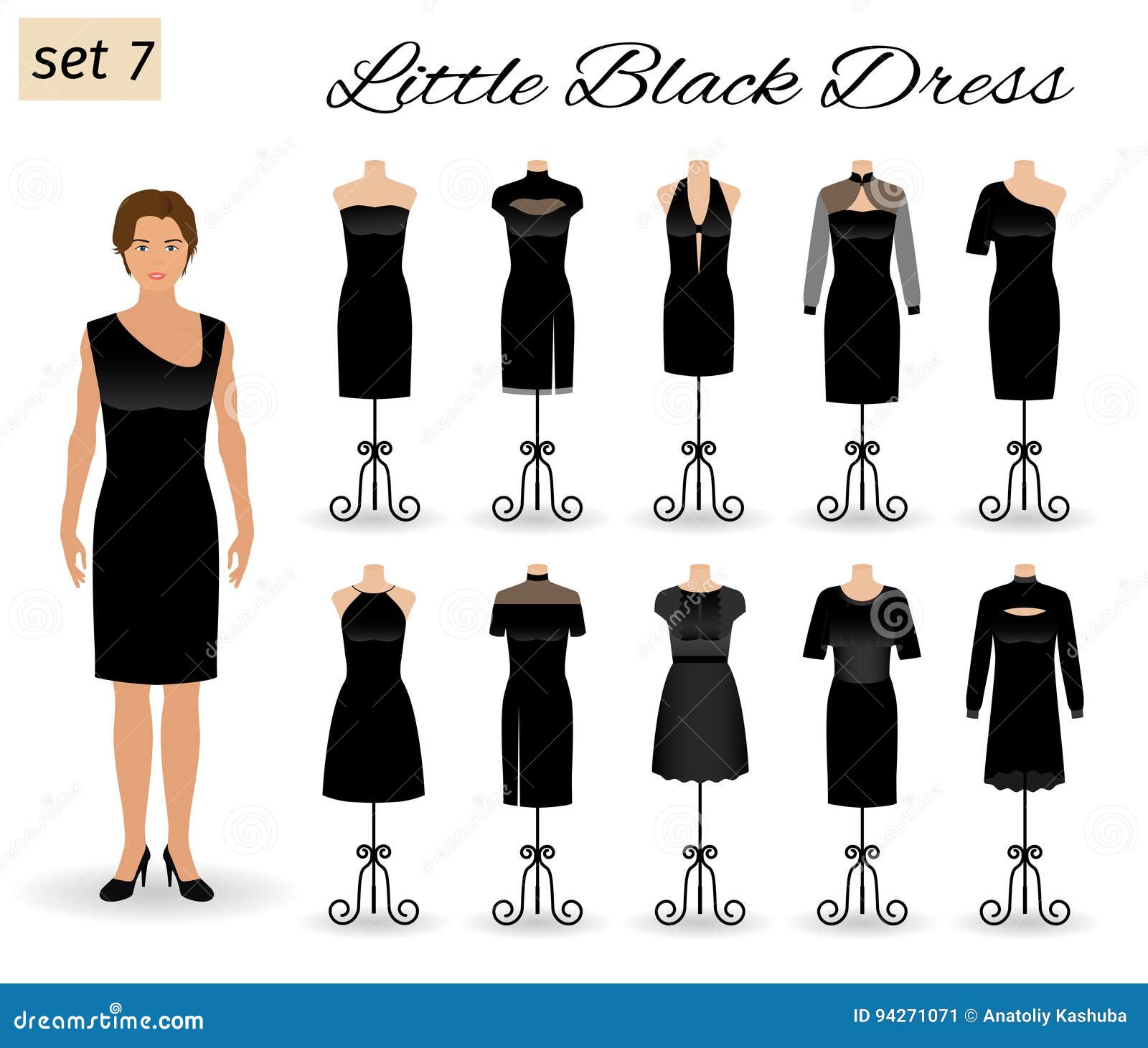 characters that wear black dress