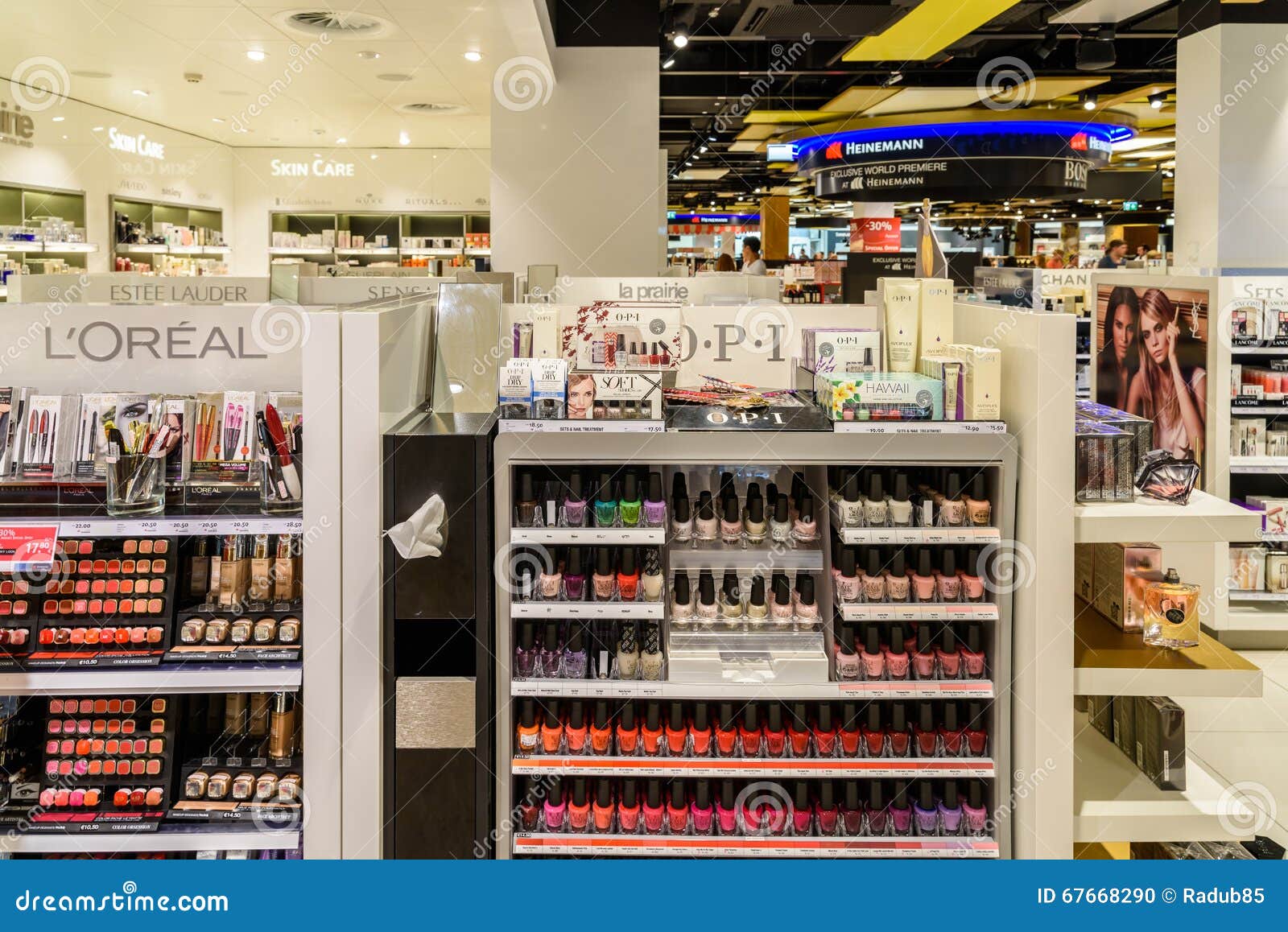 Woman Nail Polish Products for Sale in Cosmetics Shop Editorial Image