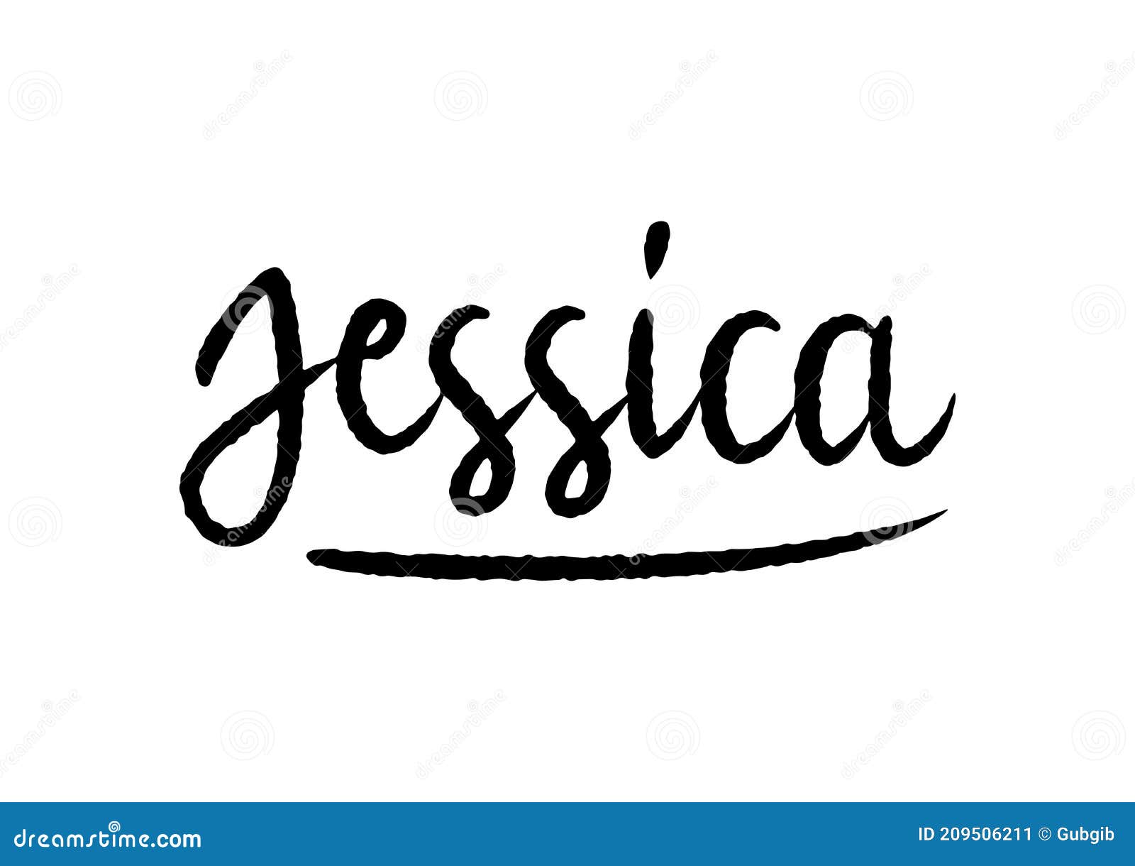Jessica Name Lettering Pink Tinsels Vector Illustration | CartoonDealer ...