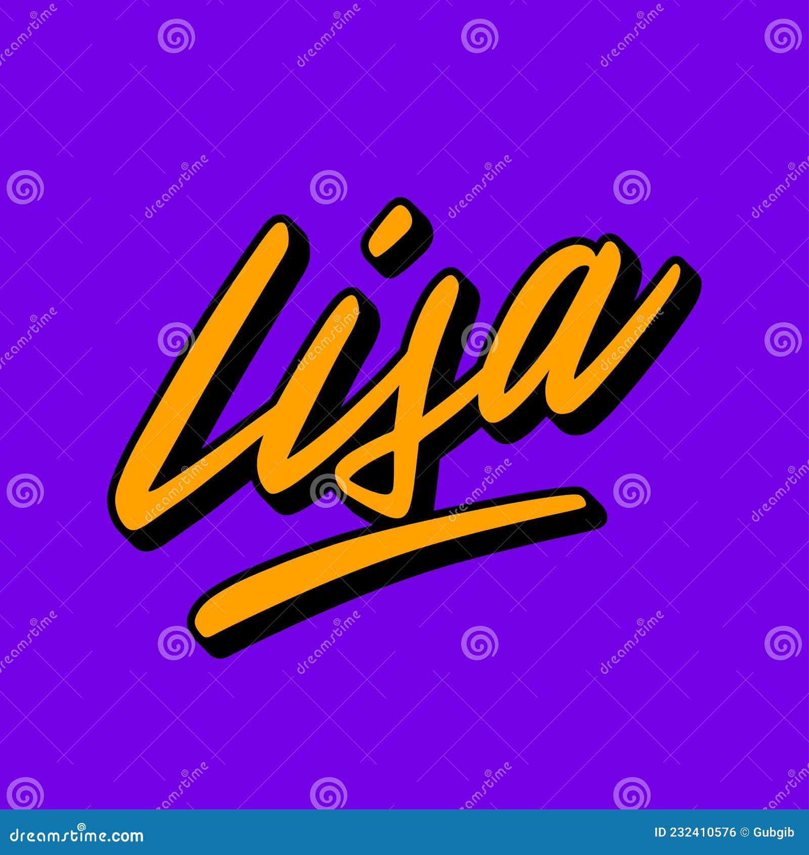 Ava Woman's Name. Typescript Handwritten Lettering Calligraphy Text