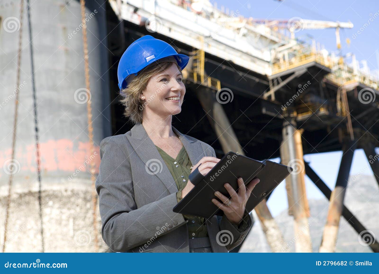 Woman Oil Platform Engineer Stock Photo Image of female, manager 2796682