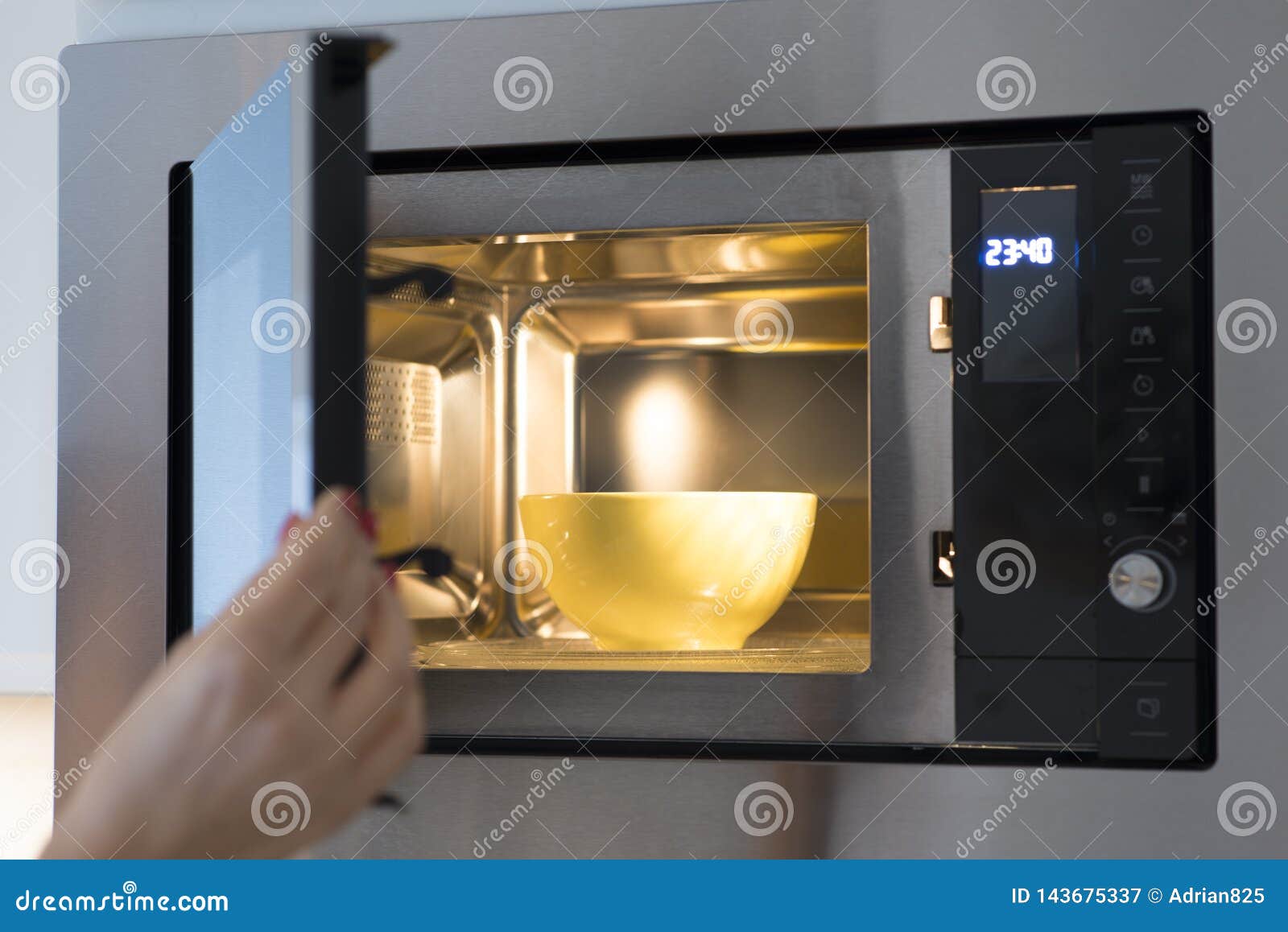 yellow microwave