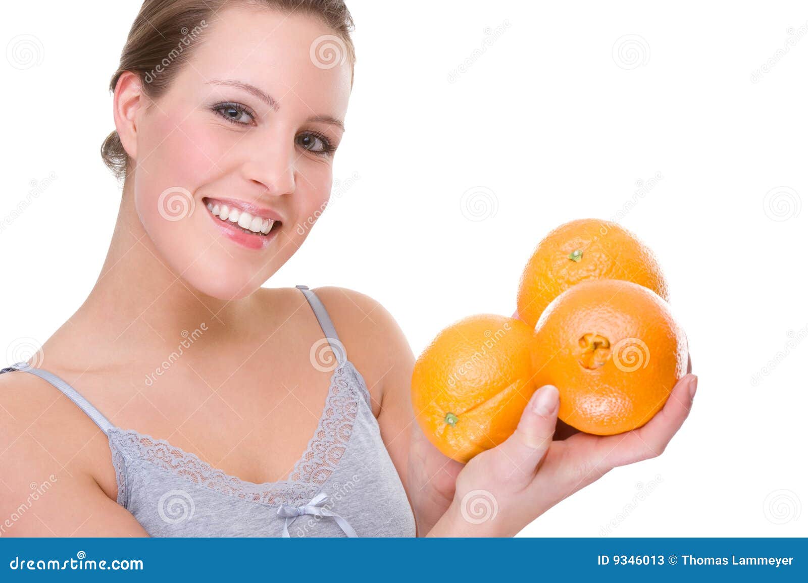Woman with orange stock image. Image of energy, diet, natural 9346013