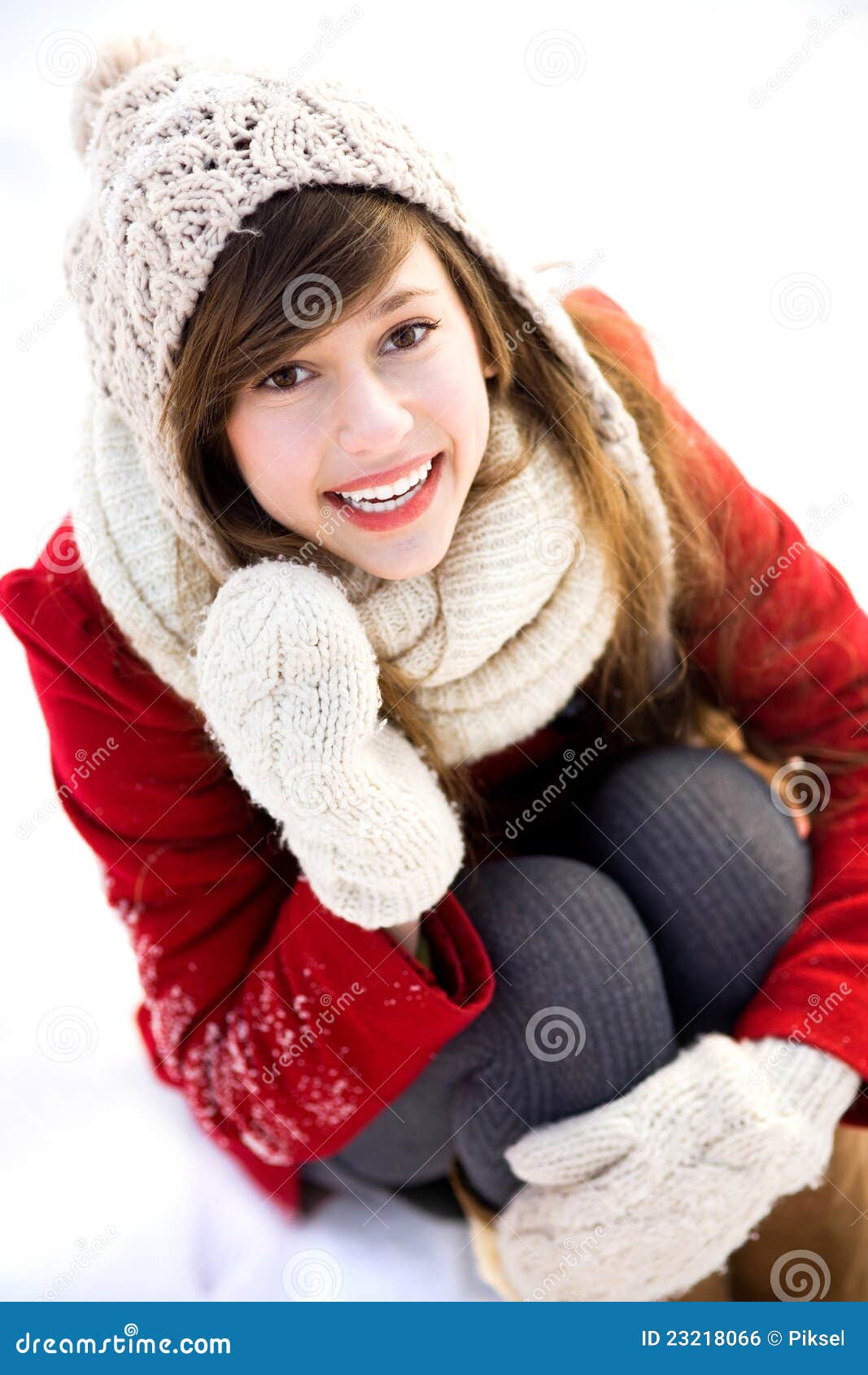 Woman outdoors in winter stock photo. Image of person - 23218066