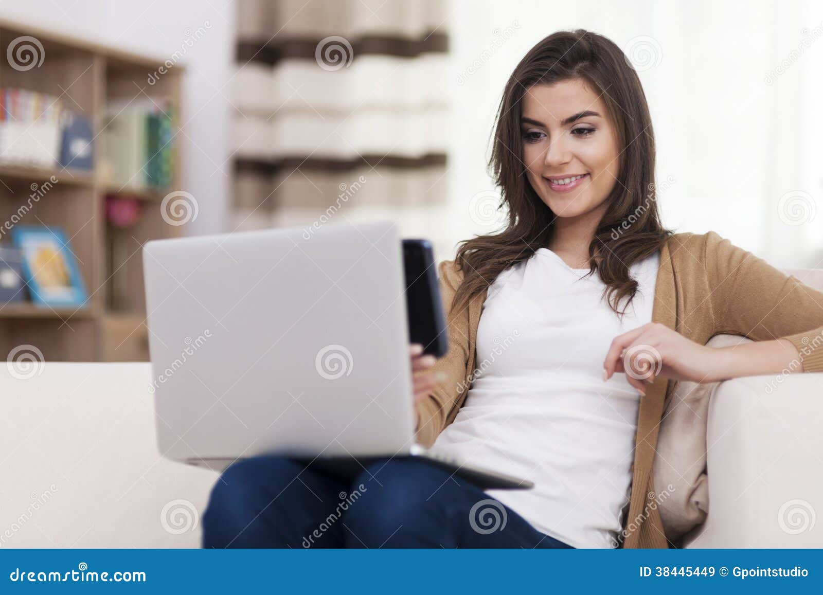 Woman paying by qr code stock image. Image of casual - 38445449