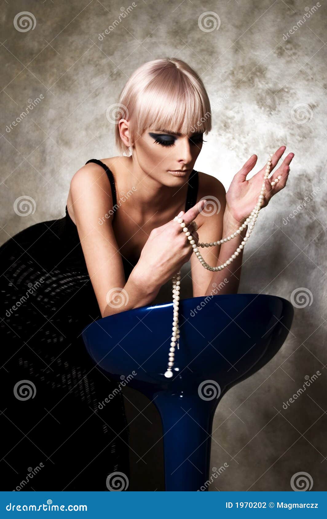 Woman with pearls stock photo. Image of fashion, beauty 1970202