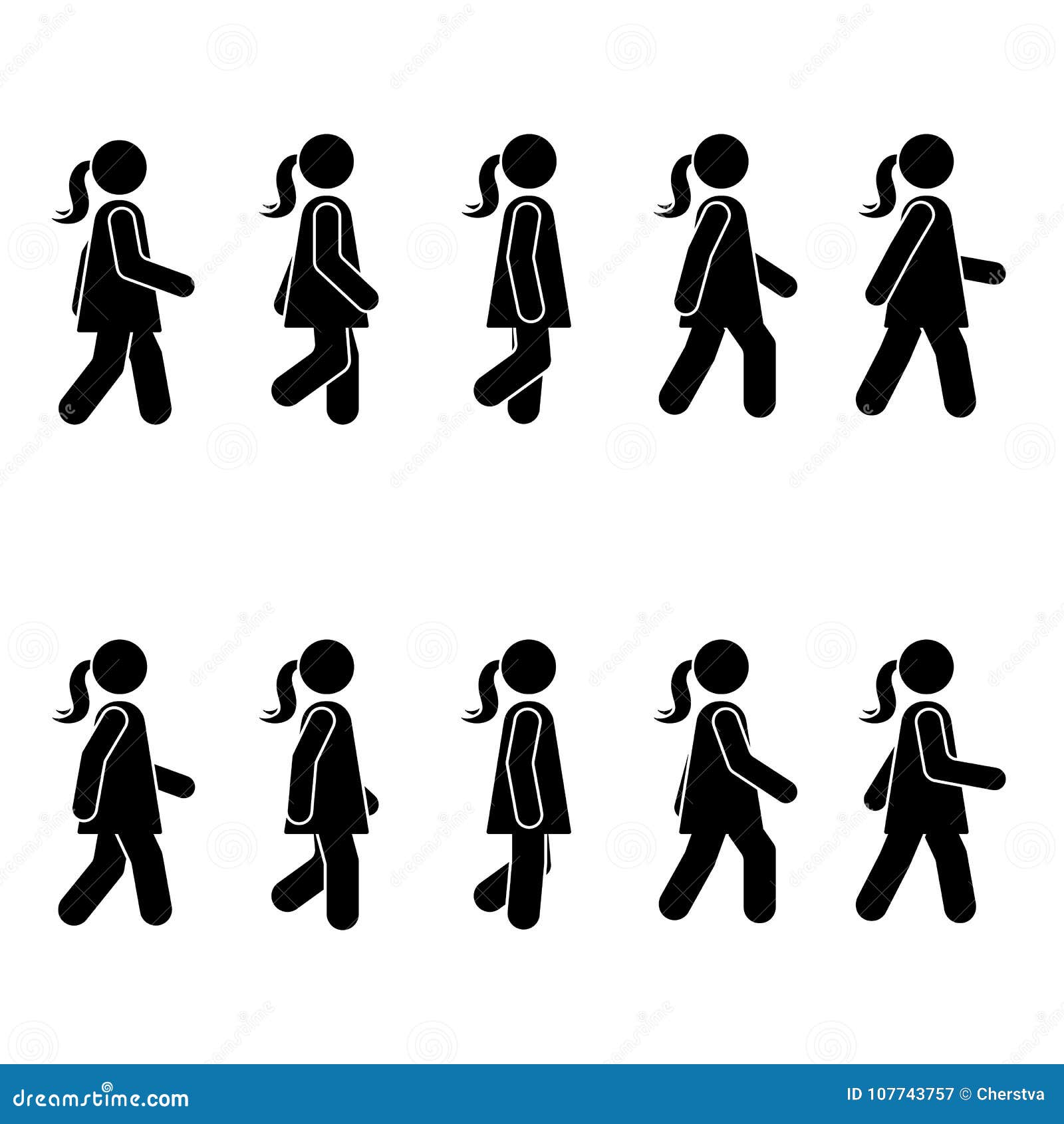 Stick Man Walking - Free people icons