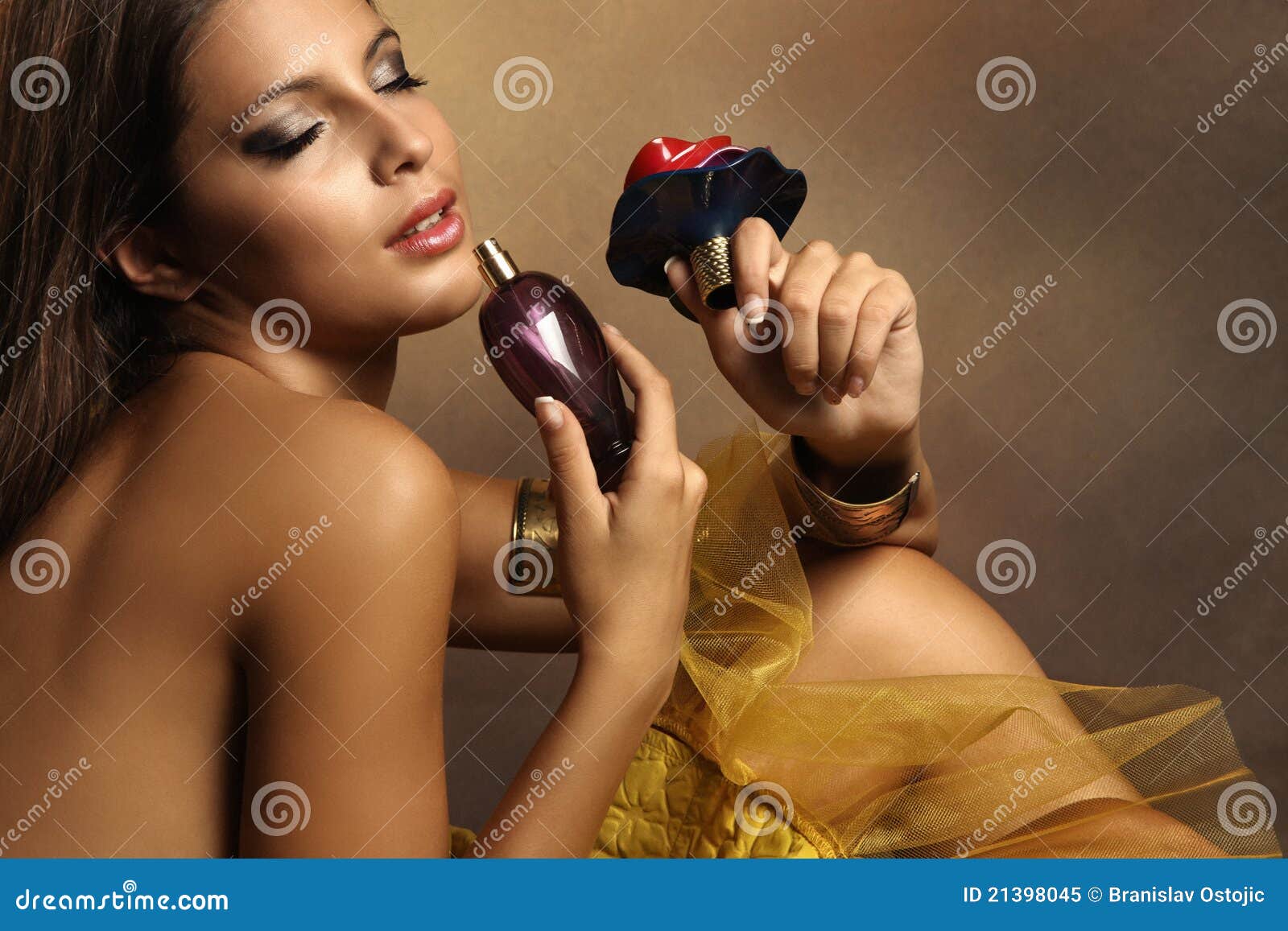 woman with perfume