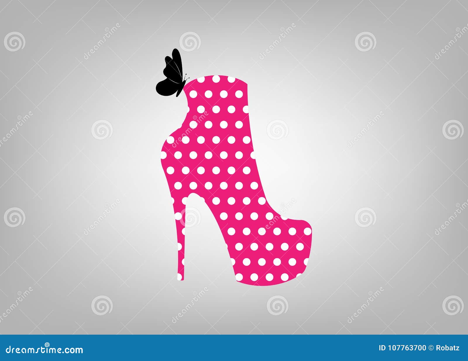 woman pink boots on high heels, side view, logo shoe store, shop, fashion collection, boutique label.