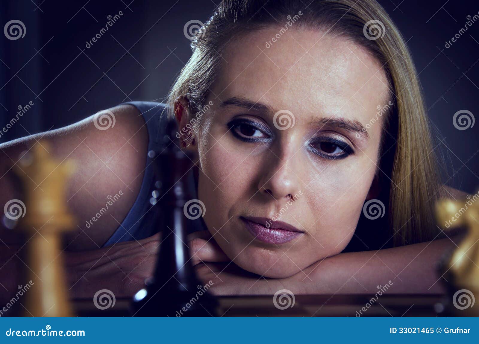 Child Thinking about Next Move Stock Image - Image of move, battle: 34909255