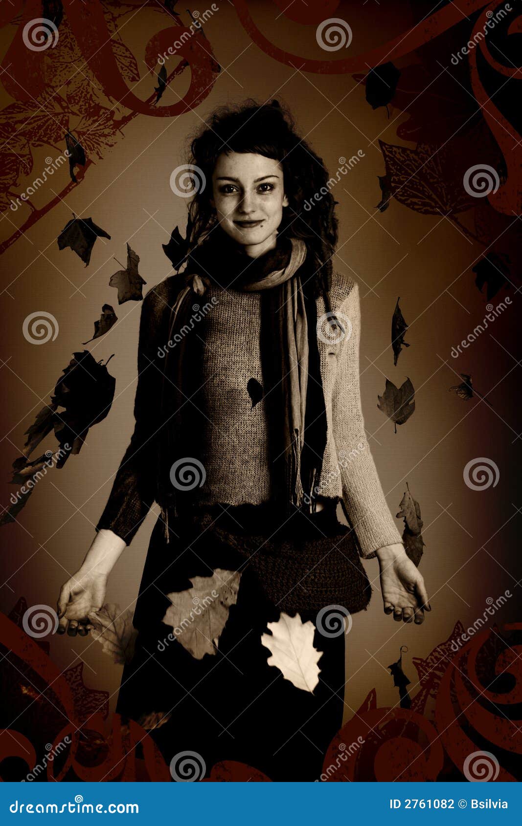 Woman Portrait, Grunge Style Stock Photography - Image 