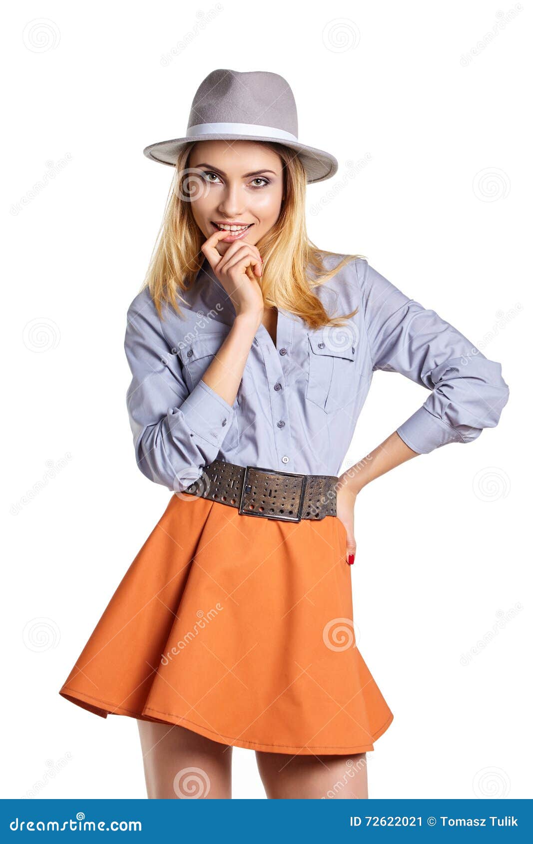 Woman Portrait in Hat Hipster Stock Image - Image of instagram, smile