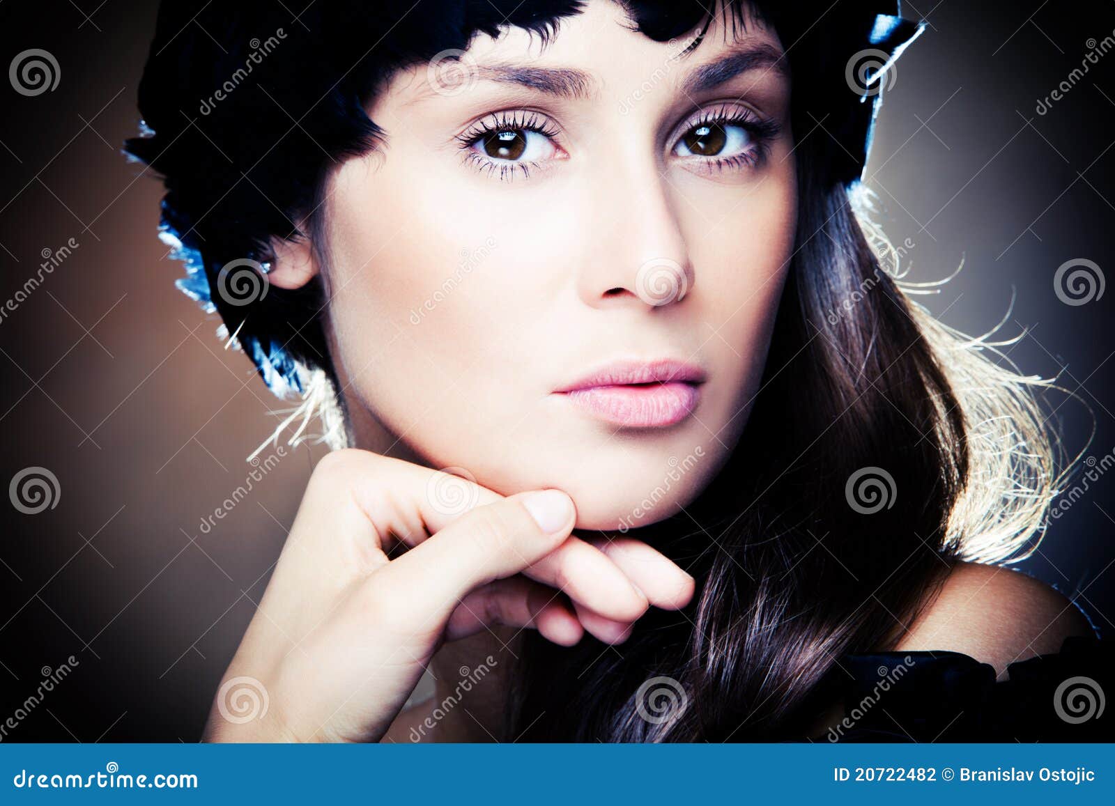 Woman portrait studio stock photo. Image of head, black - 20722482