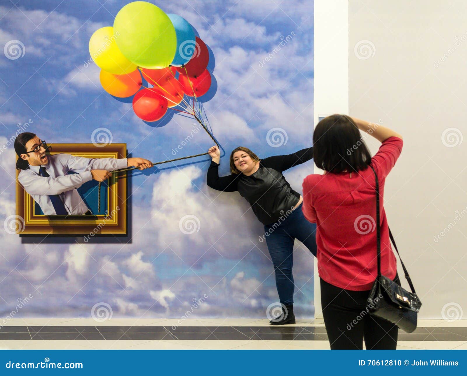 Woman Poses For A Balloon Illusion Editorial Image Image Of Balloon Imagination Woman Poses For A Balloon Illusion Editorial Image Image Of Balloon Imagination