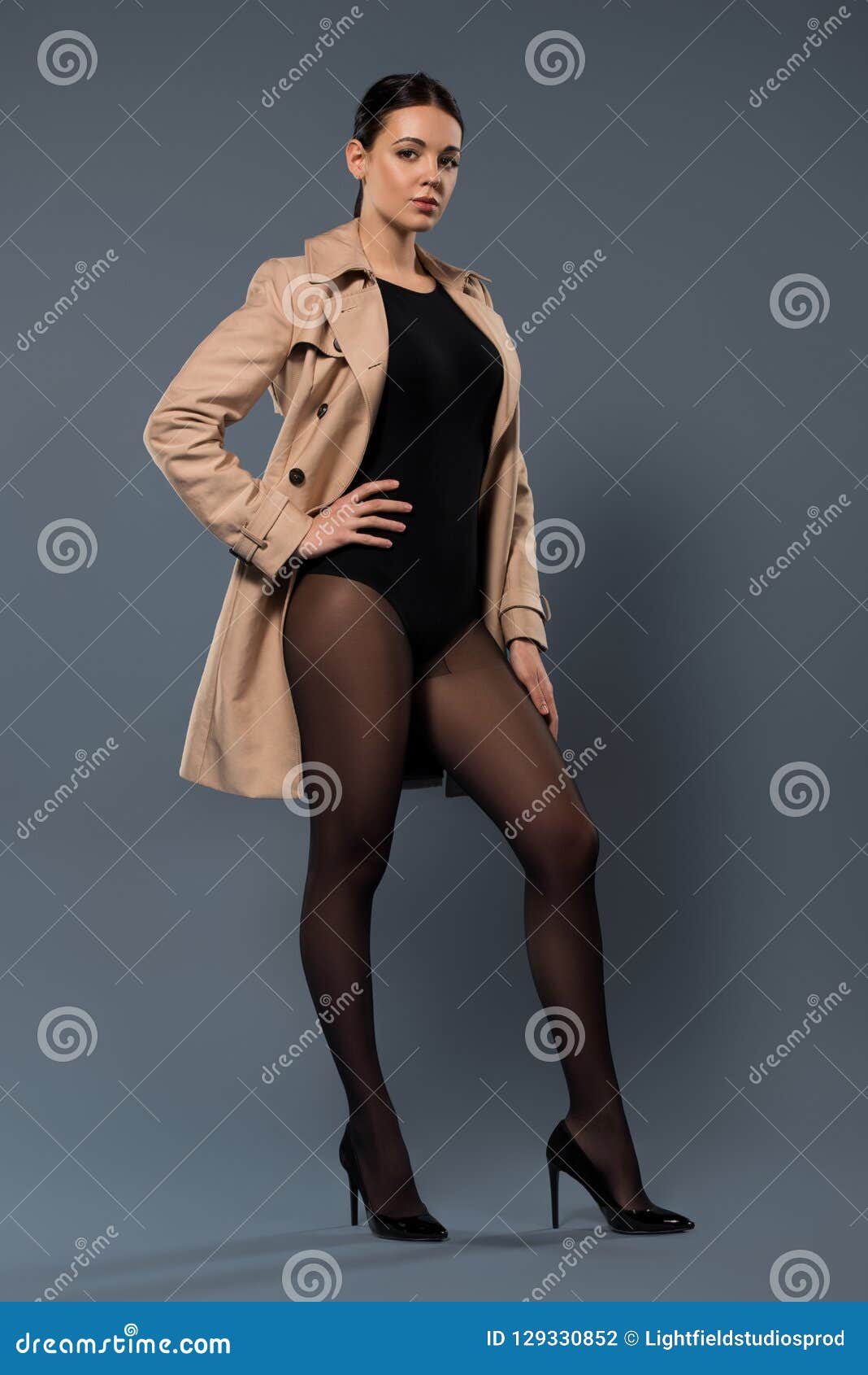 Girl In Black Pantyhose