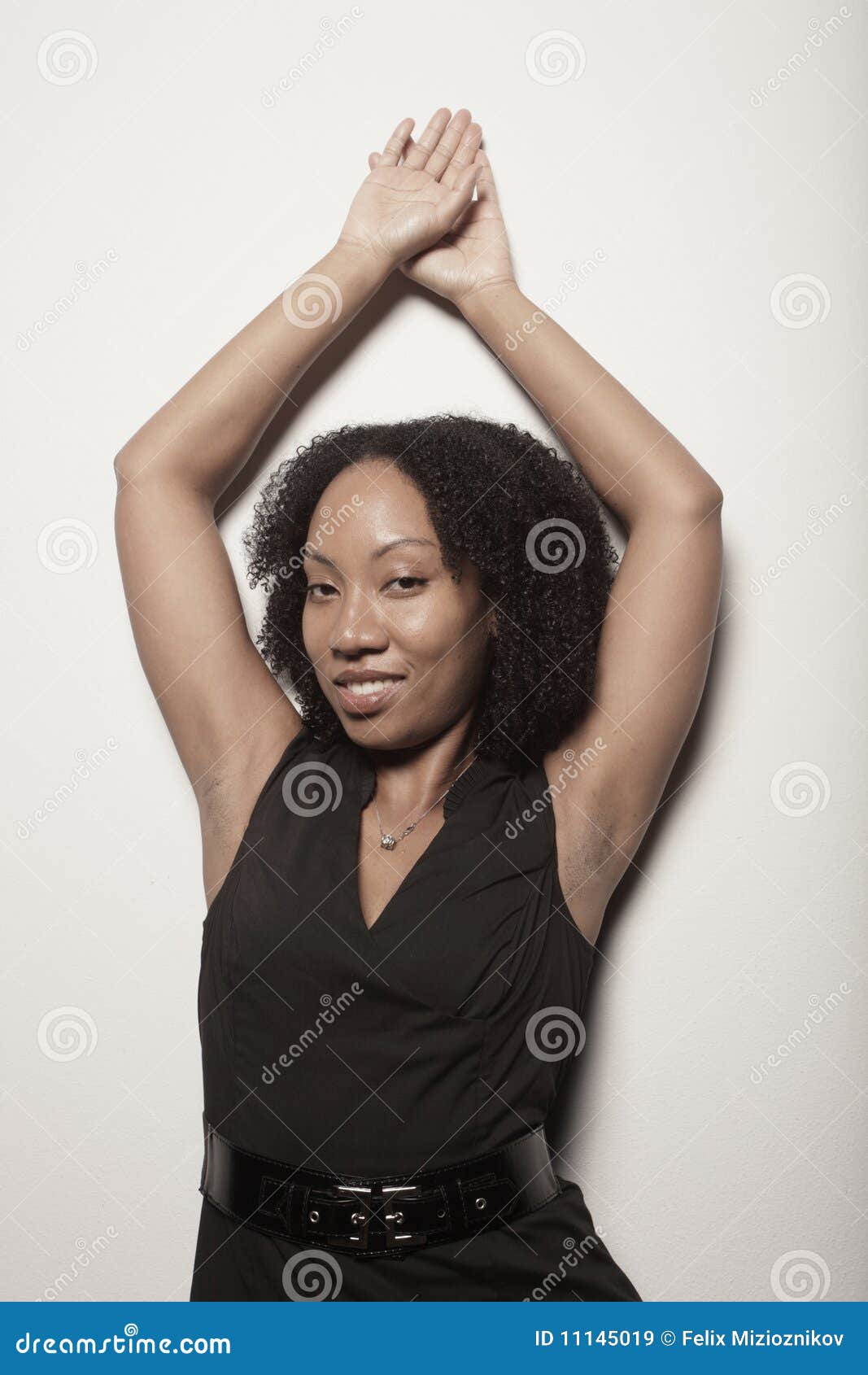Woman Posing with Her Arms Above Her Head Stock Image - Image of person,  female: 11145019