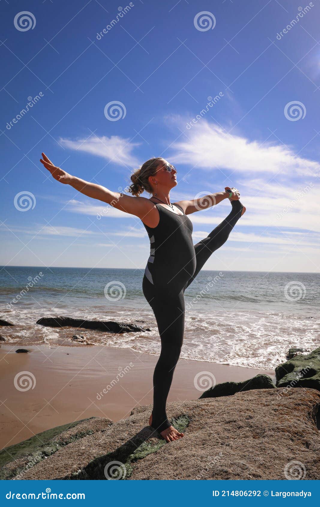 Yoga for pregnant women. stock photo. Image of nature - 214806292