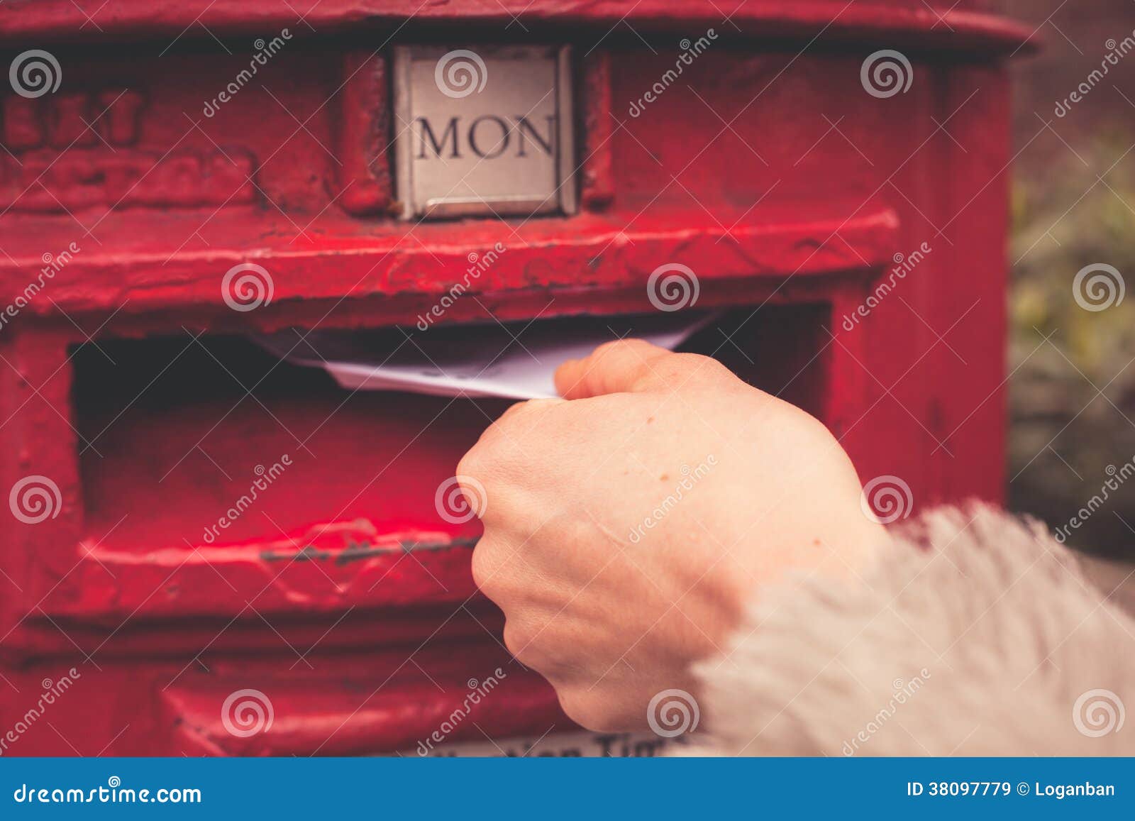 woman posting letter