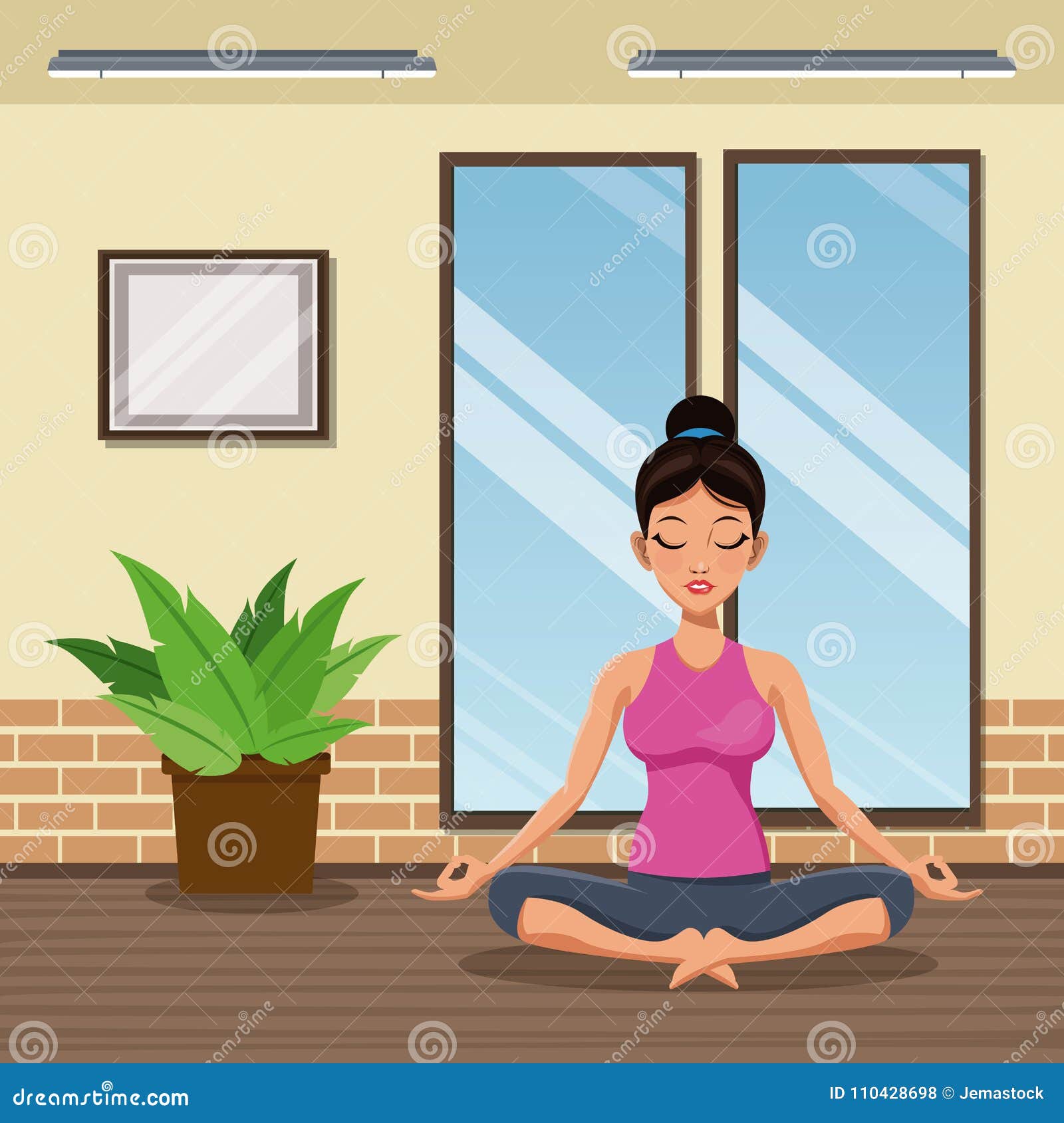 woman practice yoga meditacion