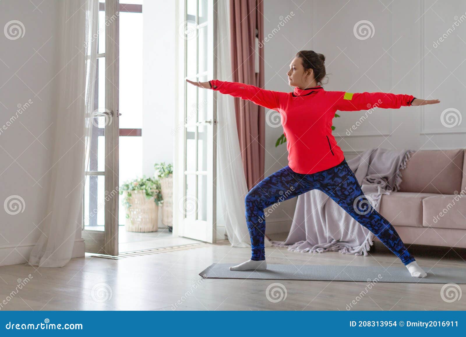 Yoga akarna dhanurasana archer pose Stock Photo | Adobe Stock