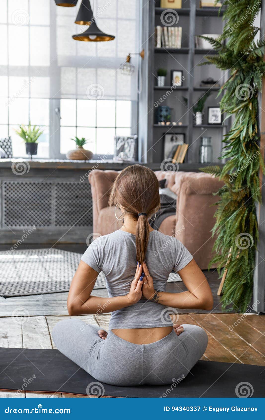 Young Woman Advanced Sitting Yoga Pose Stock Photo 136689017 | Shutterstock