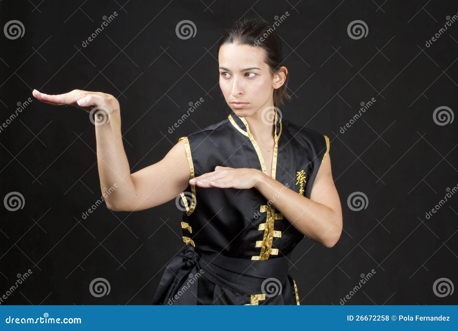 Woman Practicing Martial Arts Stock Photo Image of soul, reflection
