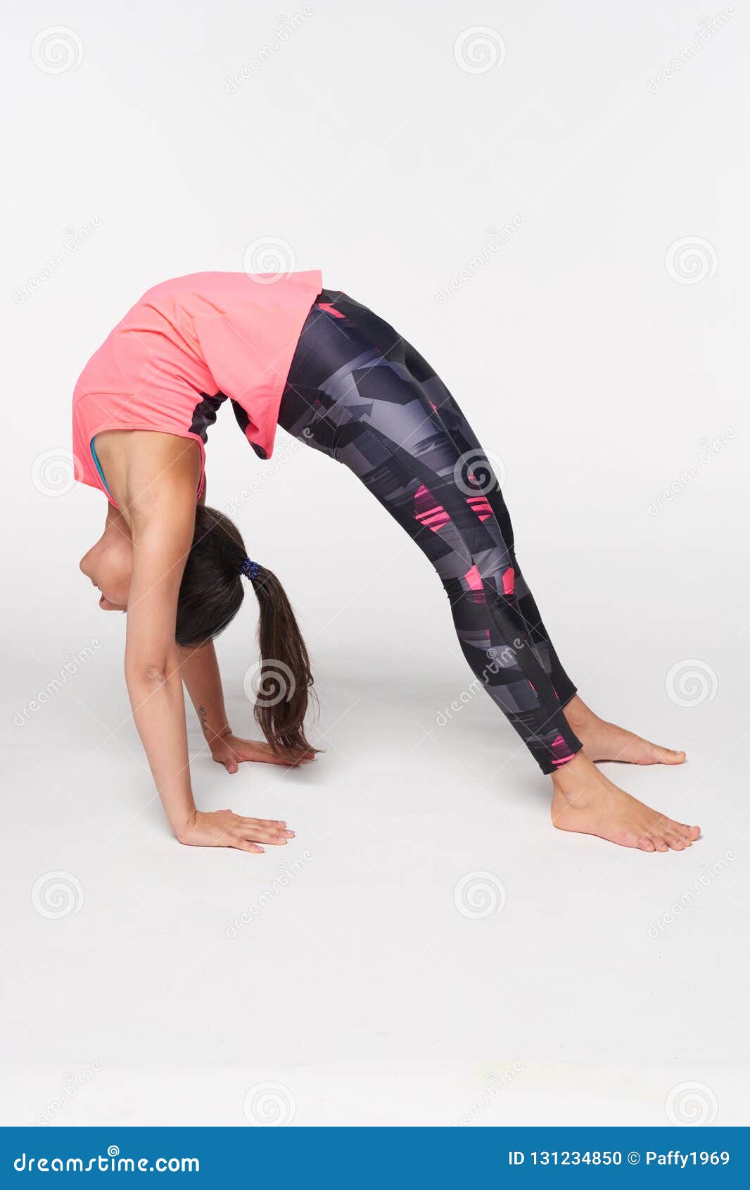 Woman in bridge position on Cut Out Stock Images & Pictures - Alamy