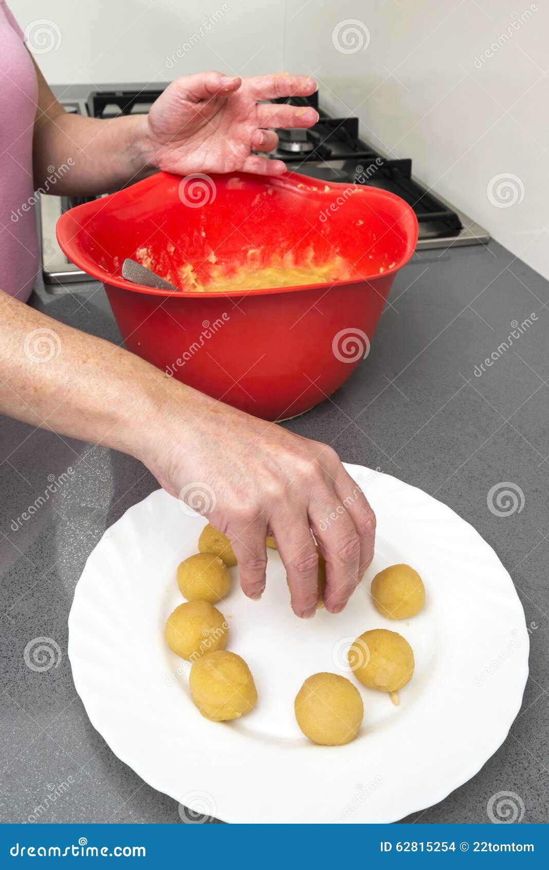 woman preparing sweets in the kitchen