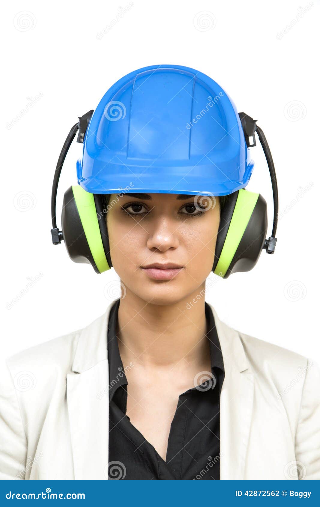 Woman with Protective Workwear Stock Photo Image of beauty